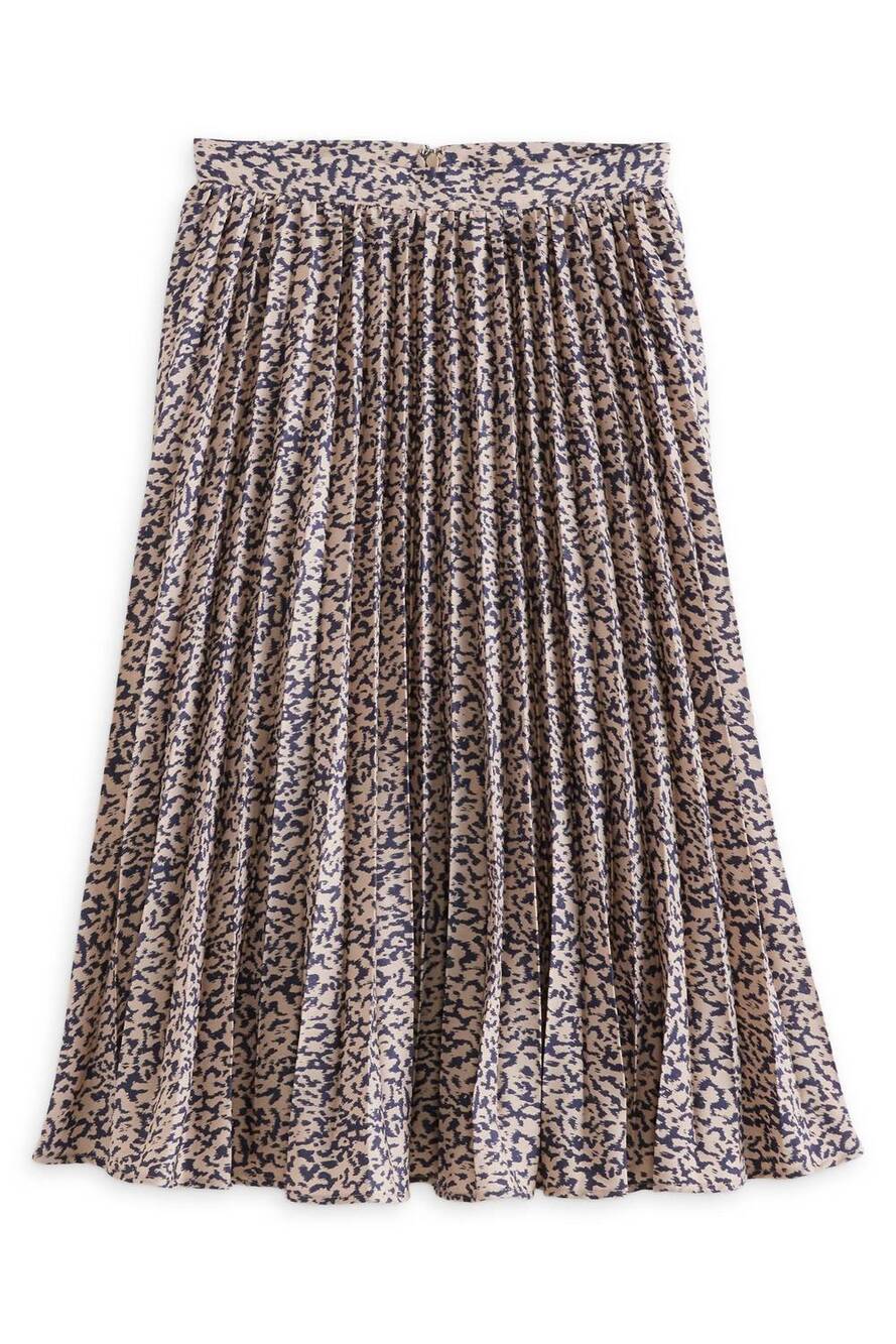 NEW SUGARLIPS women's blossom pleated skirt in navy-taupe